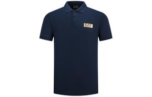 Футболка поло EA7 SS24 Мужская Темно-синяя EMPORIO ARMANI