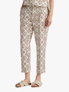 Укороченные брюки-сигареты из льна с абстрактным принтом Benetton