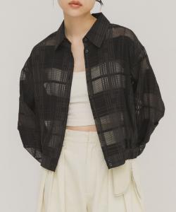 Прозрачная клетчатая компактная рубашка Kbf, цвет Black