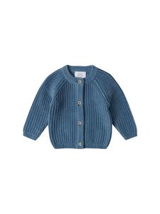Stellou & friends Вязаный кардиган в рубчик, цвет морской волны