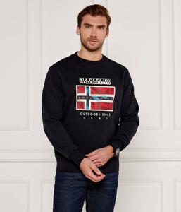 Толстовка мужская Napapijri с флагом, черный