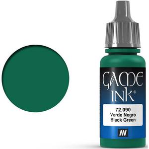Миниатюра Vallejo Vallejo Game Color: Black Green Ink (17ml)