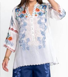 Блуза Maverick белого цвета Johnny Was