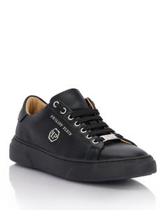 Кожаные низкие кроссовки Hexagon PHILIPP PLEIN, черный/черный