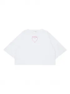 Футболка с вышивкой Marni Kids, белый