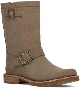 Женские ковбойские сапоги до середины икры с круглым носком, массивным невысоким каблуком, на молнии или без застежки, удобные модные сапожки с пряжкой, стиль вестерн, для всадников OMLISHZTY, Olive