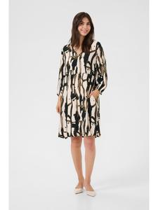 CULTURE Женское платье CUashley в серо-бежевом цвете с графическим принтом