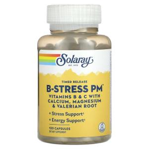 Solaray Витамин B-Stress PM с замедленным высвобождением, 120 капсул