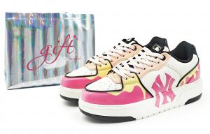 MLB Кроссовки для скейтбординга Chunky Liner, устойчивые к истиранию, низкие, унисекс, розовые, желтые