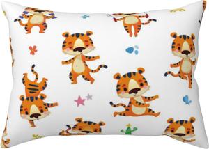 Pevtufa Наволочка с принтом "Тигры занимаются спортом" конвертного типа Tigers Go in for Sports