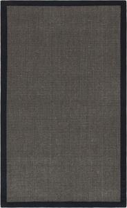 Ковер SAFAVIEH, 77 x 122 см, Natural Fiber Collection, Charcoal & Charcoal, дизайн Border Sisal, простой уход, идеально для помещений с высокой проходимостью: прихожая, гостиная, спальня (NF441D)