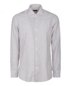 Стильная рубашка с длинными рукавами Barba Napoli, серый