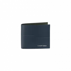 Кошелек Chopard Heritage mini wallet - Телячья кожа зеленого / синего цвета