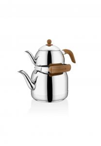 Набор чайников из нержавеющей стали Foresta 1,3 л/3,5 л - долговечный и прочный Korkmaz, серебристый 1,3 л - 3,5 л