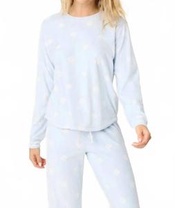 Длинный топ Apres All Day с рукавами цвета Blue Whisper Pj Salvage, Blue Whisper