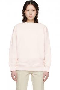 Maison Kitsuné Розовая толстовка оверсайз с изображением лисенка