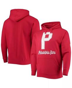 Мужской красный пуловер с капюшоном и логотипом Philadelphia Stars Negro League Stitches, красный