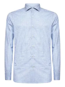 Клетчатая хлопковая рубашка D4.1, синий