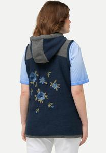 Жилет FLORAL EMBROIDERED Ulla Popken, синий