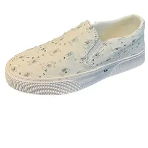 Низкие кроссовки для скейтбординга для детей и подростков с амортизацией ударов и износостойкостью D&W, белый