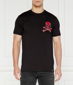 Футболка с изображением черепа и костей Regular fit Philipp Plein, черный