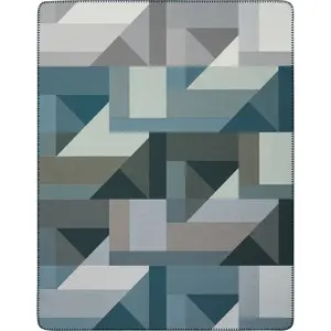 Плед Wohndecke Graphic View в современном дизайне Biederlack, синий