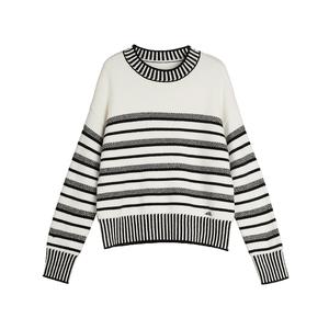 ELLE Свитер женский в полоску с круглым вырезом Moderate Others