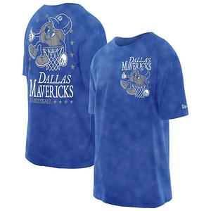 Мужская синяя футболка oversized dallas mavericks old school sport enzyme wash New Era