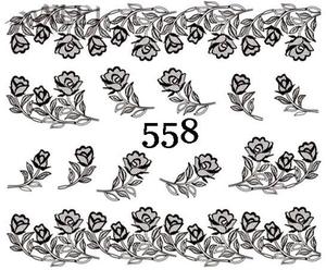 Водные наклейки для ногтей - №558, Raisin