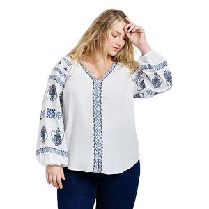Блузка Angelina с вышивкой, plus size Avenue, Ivory