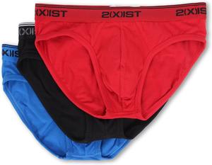 Комплект из 3 трусов-брифов из эластичного хлопка, не предназначенных для показа 2(X)IST, цвет Red/Black/Skydiver