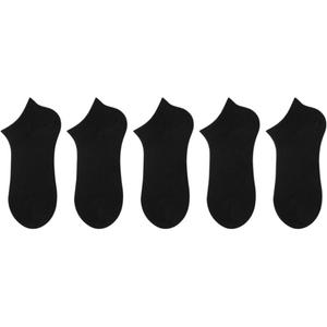 Унисекс носки Crew 5 штук Primeet, 5 Pack (черный 4cm)