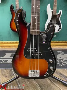Fender American Professional Classic Precision Bass, гриф из розового дерева, 3-цветной солнечный взрыв