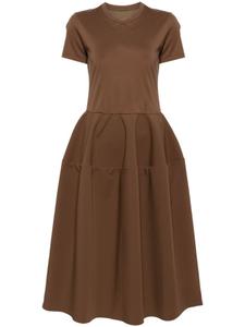 JNBY платье с короткими рукавами и принтом, коричневый