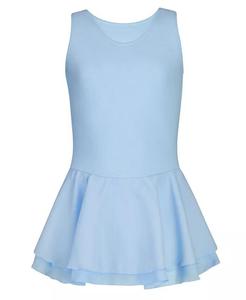 Классическое платье-майка с двухслойной юбкой для девочек Capezio, синий