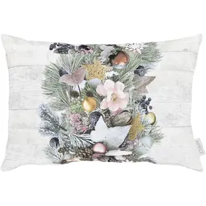 Декоративная подушка 1507 с чехлом и наполнителем, 1 штука Apelt, Grau/rosé + gemustert