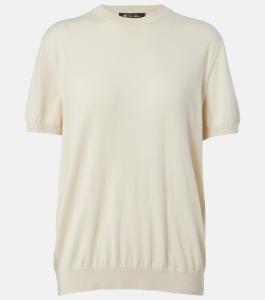 Вязаный топ Ice Wish из хлопка Loro Piana, Winter Sand