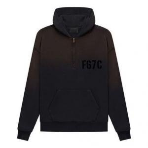 Толстовка Fear of God L/S Half Zip Hoodie 'Vintage Black', черный