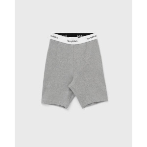 Шорты Sporty & Rich Serif Logo Ribbed Biker Short, цвет heather gray