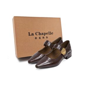 La Chapelle Туфли Мэри Джейн на массивном каблуке 3,4 см, женские, коричневые
