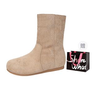 BIGTREE Женские полусапожки хаки с сумкой для покупок, цвет Khaki+Shopping Bag