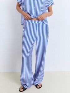 Брюки Mykonos в полоску Mango, Medium Blue