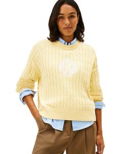 Свитер с фактурным графическим рисунком и круглым вырезом