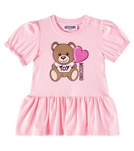 Детское платье из хлопковой смеси Moschino Kids, Sugar Rose