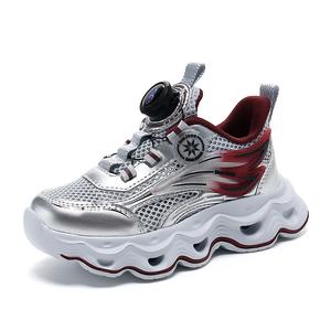 Нескользящие, износостойкие, дышащие, легкие, амортизирующие, детские кроссовки с низким верхом для повседневной носки. LONGDUIZHANG, серый/красный