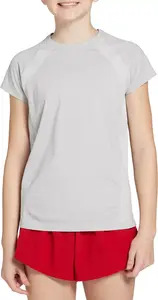 Бесшовная футболка с короткими рукавами DSG Girls' Movement, цвет Light Heather Grey