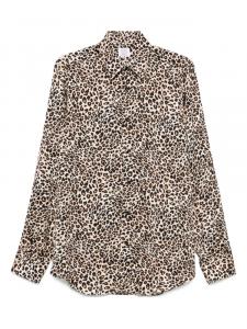 Рубашка с леопардовым принтом Mazzarelli, нейтральный
