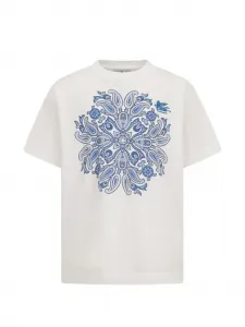 Футболка с принтом пейсли Etro Kids, белый