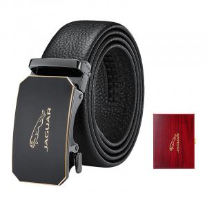 JAGUAR Кожаный ремень мужской, Gold, Premium Wooden Box Clothing Sets