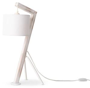 Настольная лампа Paco Home Gallow Tl Canvas, дерево - белое